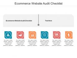 Ecommerce website audit checklist ppt powerpoint presentation professional images cpb