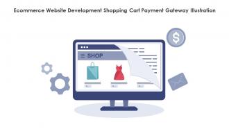 Ecommerce Website Development Shopping Cart Payment Gateway Illustration