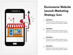 Ecommerce website launch marketing strategy icon