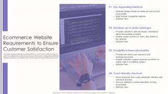 Ecommerce Website Requirements To Ensure Customer Satisfaction