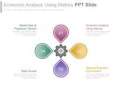 Economic analysis using metrics ppt slide