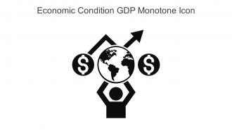 Economic Condition GDP Monotone Icon In Powerpoint Pptx Png And Editable Eps Format