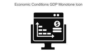 Economic Conditions GDP Monotone Icon In Powerpoint Pptx Png And Editable Eps Format