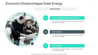 Economic Disadvantages Solar Energy In Powerpoint And Google Slides Cpb