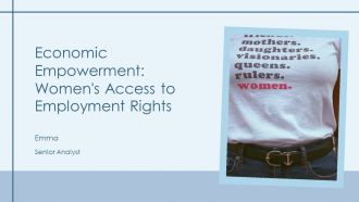 Economic Empowerment Womens Access To Employment Rights PPT Sample AT