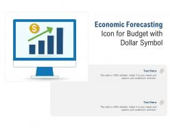 Economic forecasting icon for budget with dollar symbol