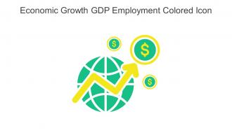 Economic Growth GDP Employment Colored Icon In Powerpoint Pptx Png And Editable Eps Format