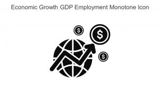 Economic Growth GDP Employment Monotone Icon In Powerpoint Pptx Png And Editable Eps Format