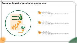 Economic Impact Of Sustainable Energy Icon