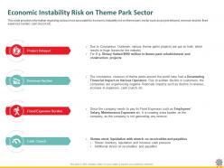 Economic instability risk on theme park sector burden ppt powerpoint presentation graphics