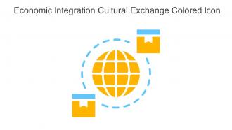 Economic Integration Cultural Exchange Colored Icon In Powerpoint Pptx Png And Editable Eps Format