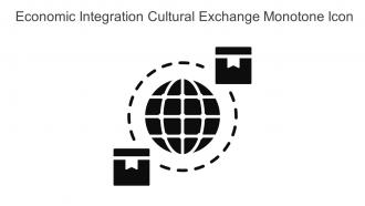 Economic Integration Cultural Exchange Monotone Icon In Powerpoint Pptx Png And Editable Eps Format