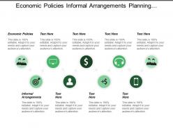 Economic policies informal arrangements planning managements credit agencies