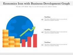 Economics Icon With Business Development Graph