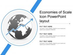 Economies of scale icon powerpoint layout
