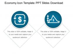 Economy icon template ppt slides download