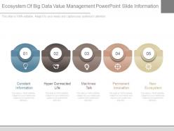 Ecosystem of big data value management powerpoint slide information