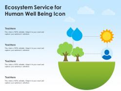 Ecosystem Service For Human Well Being Icon