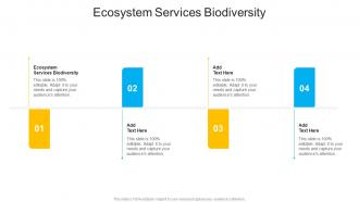 Ecosystem Services Biodiversity In Powerpoint And Google Slides Cpb