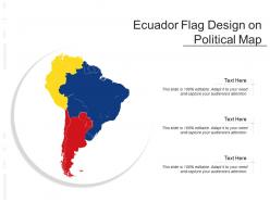 Ecuador flag design on political map