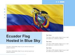 Ecuador flag hosted in blue sky