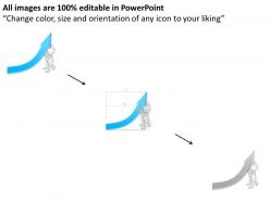 Ed 3d peoples with growth indication arrow powerpoint template