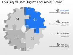 Ed four staged gear diagram for process control powerpoint template