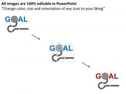 Ed goal with target and roadmap flat powerpoint design