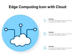Edge computing icon with cloud