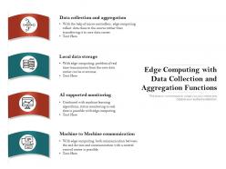 Edge computing with data collection and aggregation functions