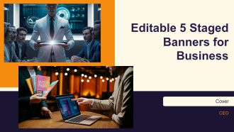 Editable 5 Staged Banners For Business PPT Designs AT