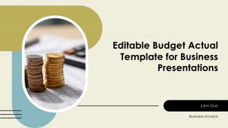 Editable Budget Actual Template For Business Presentations PPT H