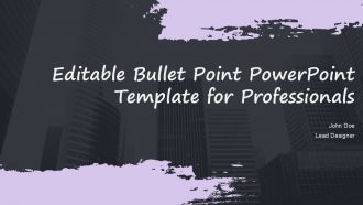 Editable Bullet Point PowerPoint Template For Professionals PPT H