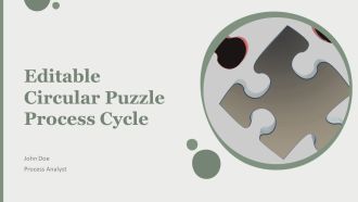Editable Circular Puzzle Process Cycle PPT Graphics AT