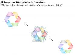 Editable hexagon diagram powerpoint presentation slide template