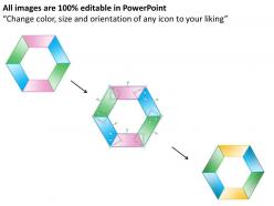 Editable hexagon diagram powerpoint template slide