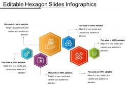 Editable hexagon slides infographics powerpoint shapes