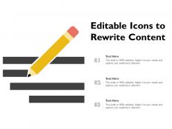 Editable icons to rewrite content
