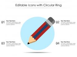 Editable icons with circular ring