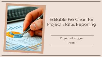 Editable Pie Chart For Project Status Reporting PPT Summary AT