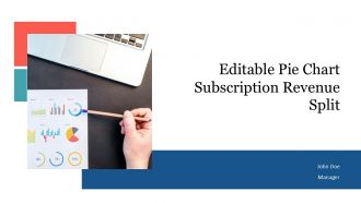 Editable Pie Chart Subscription Revenue Split PPT Sample AT