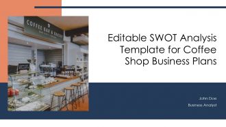 Editable SWOT Analysis Template For Coffee Shop Business Plans PPT H