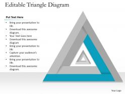 Editable triangle diagram powerpoint template slide