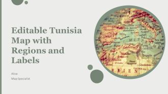 Editable Tunisia Map With Regions And Labels PPT Sample AT