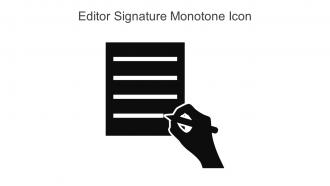 Editor Signature Monotone Icon In Powerpoint Pptx Png And Editable Eps Format