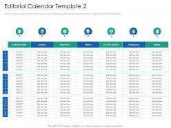 Editorial calendar template introduction multi channel marketing communications