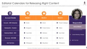 Editorial Calendars For Releasing Right Product Launching And Marketing Playbook