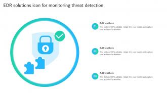 EDR Solutions Icon For Monitoring Threat Detection