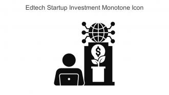 Edtech Startup Investment Monotone Icon In Powerpoint Pptx Png And Editable Eps Format