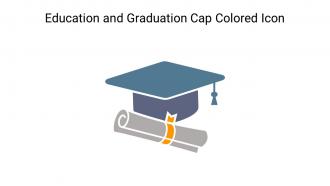 Education And Graduation Cap Colored Icon In Powerpoint Pptx Png And Editable Eps Format